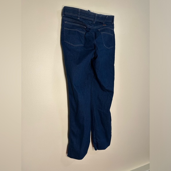 Vintage 70’s Wrangler dark wash denim blue jeans made in USA - Picture 6 of 9
